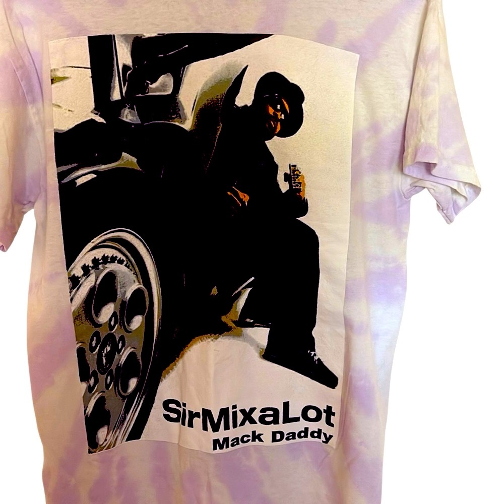 SirMixaLot Mack Daddy Tie Dye T-Shirt , White and Lilac NWOT , S